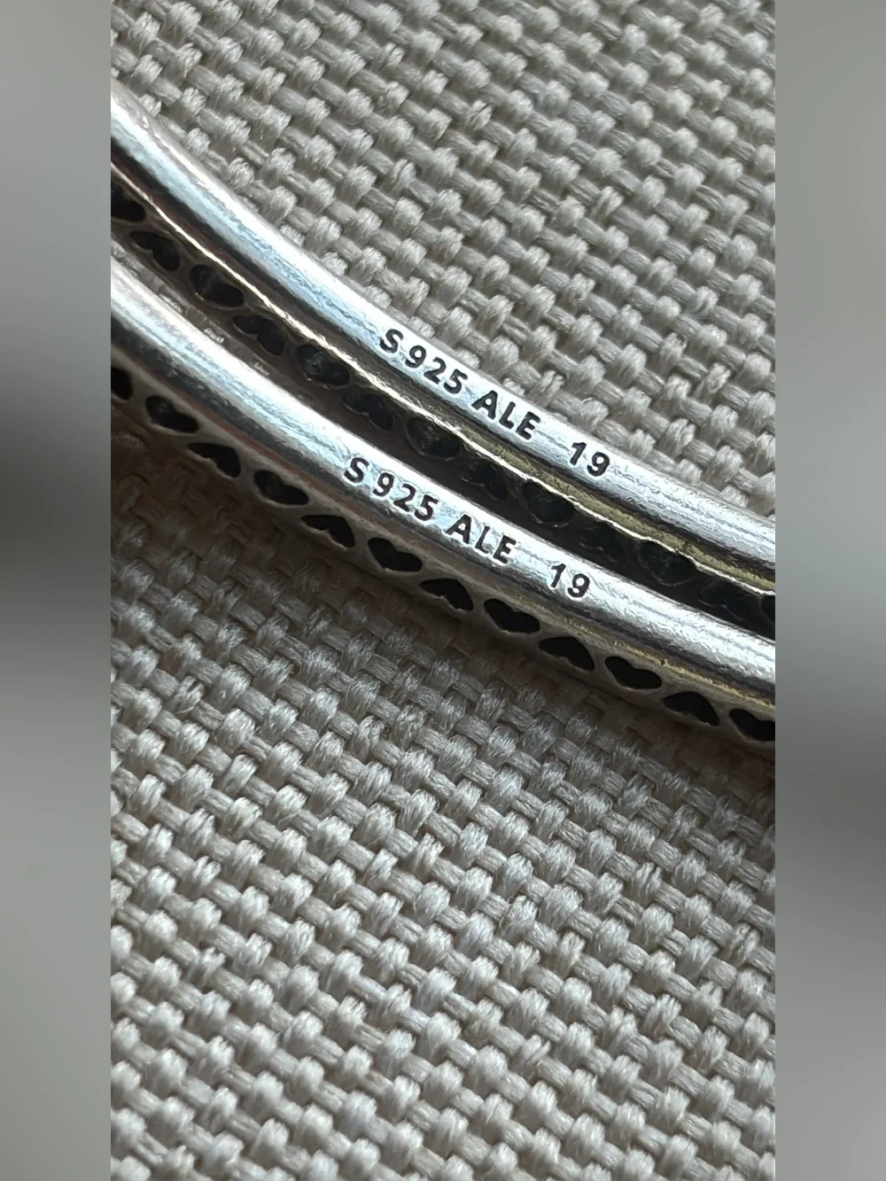 1 Pandora Sterling Silver Eternity Bangle (I have two available) Listing for one